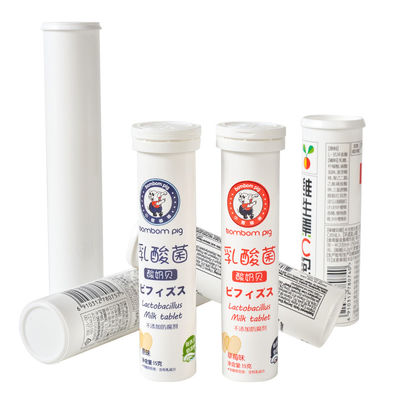 comprare Tablette di vitamine PP personalizzate Bottiglie di plastica effervescenti vuote Tubo di compresse di latte con flip fabbricazione online