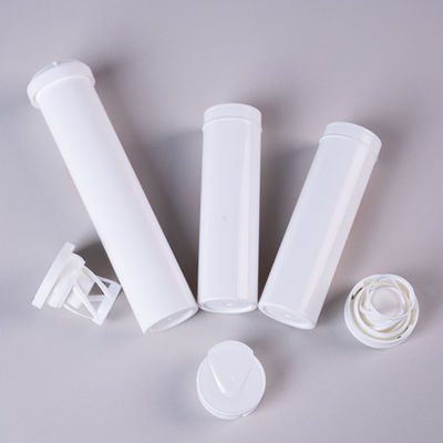 Empty White Tablets Storage Effervescent Pill Tube Custom Vitamin C Bottle with Spiral Cap