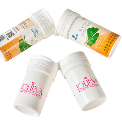 PP Material White Print Custom Effervescent Tablet Tube for Medical Pills Packaging