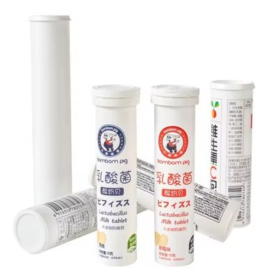comprare Tubo di caramelle bianco vuoto per vitamine C e compresse effervescenti fabbricazione online