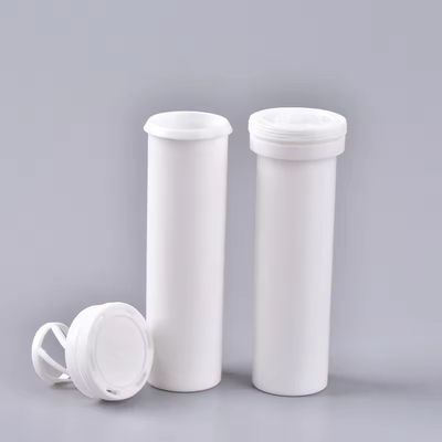 Empty White Straight Packaging Candy Tube for Vitamin C Pills and Effervescent Tablets