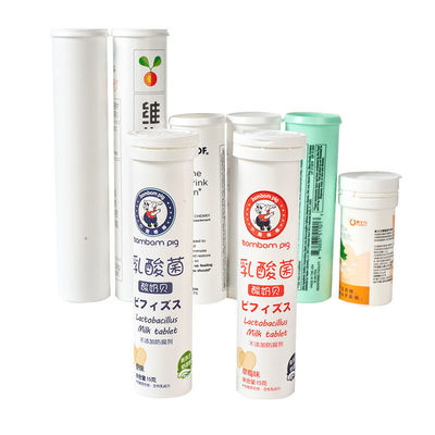comprare Materiale di base PP Bottiglia tubo di compresse di plastica effervescente con dessicante Flip Cover Pill VC Candy Packaging fabbricazione online