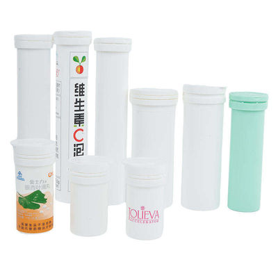 comprare Materiale PP Logo personalizzato Bottiglia di plastica bianca Tubo per compresse effervescente con tappo diretto fabbricazione online