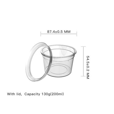 comprare 130g PP Clear Cup Single Wall Injection Molding con coperchio eco-compatibile e riciclabile fabbricazione online