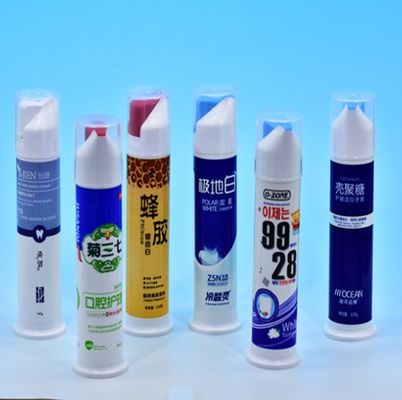 100ml Pump Bottle Toothpaste Packaging Tube Empty Plastic Airless Tube Bottle for Toothpaste