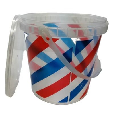 2.2 L di qualità alimentare Pp personalizzare il logo Tazze di gelato vuote in plastica con coperchio