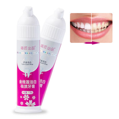 Pulizia multifunzione denti orali sbiancamento stampa pasta da denti a schiuma per adulti logo personalizzato
