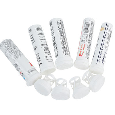 Personal Care Effervescent Tablets Packaging Tubes with Desiccant Cap and Custom Logo