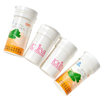 Tubi per compresse effervescenti con logo personalizzato e dessicante in materiale plastico PP