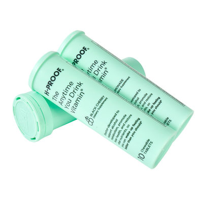 Compresse bianche vuote Immagazzinamento Pillola effervescente tubo Bottiglia di vitamina C personalizzata con tappo a spirale