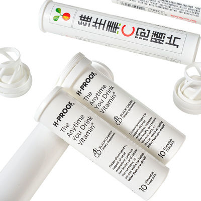 Colorful Twist Lock Cover Effervescent Tablet Tube for Vitamin C Candy Medicine Packaging