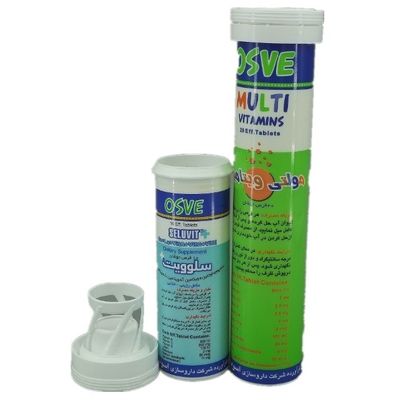 Tubi per la conservazione delle capsule con copertura a molla in PP di plastica per compresse effervescenti di vitamina C