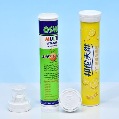 6 Colors MAX Printing Plastic Tube for Customized Vitamin C Effervescent Tablets Storage
