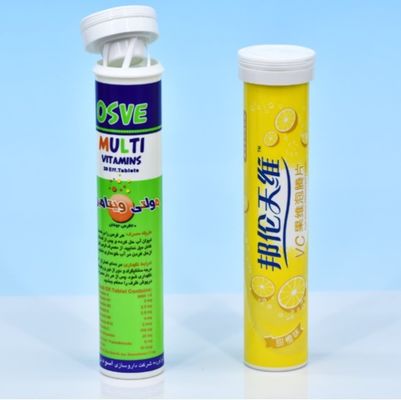 Effervescent Tablet Tube Bottle for Pills Candy Packaging Customize Logo PP Material