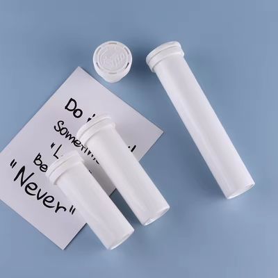 Calcium Vitamin C Effervescent Tablet Tube with Desiccant Cap 144mm White PP Plastic