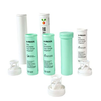 Tubo di compressa effervescente vuoto di plastica per vitamine con tappo