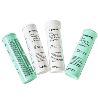 Supply Customized Logo Design Empty Vitamin C Plus Effervescent Tablet Tube With Cap