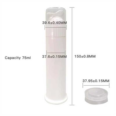Colore personalizzato 75 ml di dentifricio tubi di plastica pompa senza aria bottiglia per materiale viscoso